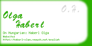 olga haberl business card